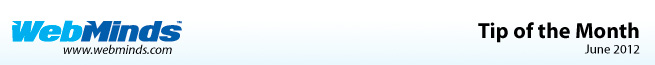 Tip of the Month April 2012