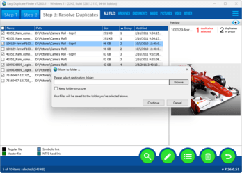 Easy Duplicate Finder™ - Move files