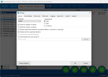 Easy Duplicate Finder™ - Configure the Settings
