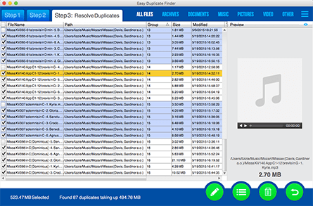 duplicate music finder
