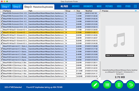 Duplicate song finder