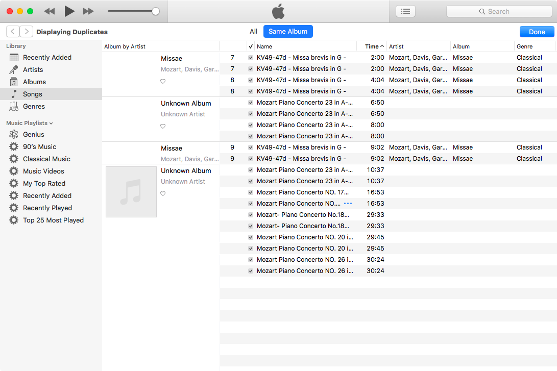 iTunes Same Album