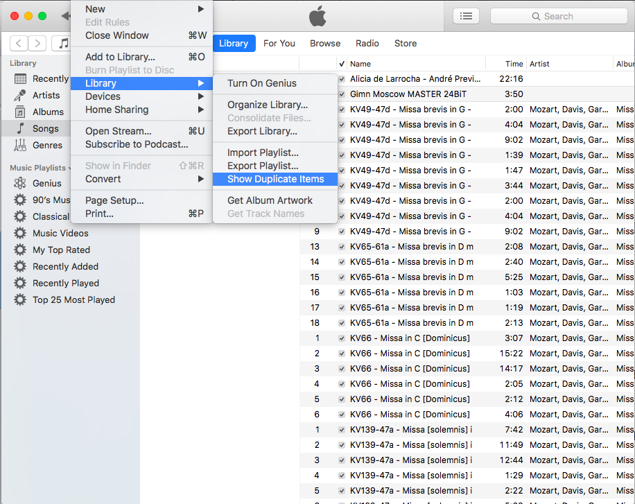 iTunes Show Duplicates